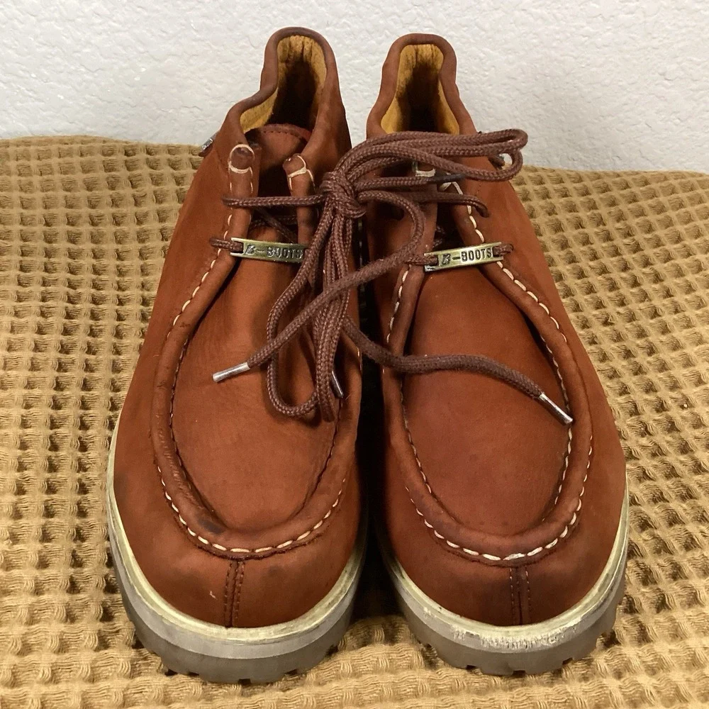 B-Boots By Buffalino Boots Mens 10.5 Brown Suede Leather Lace Up Chukka Moc Toe